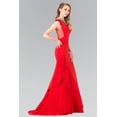thumbnail image 1 of Women's Elizabeth K Long Illusion Mermaid Dress Gl2242 Red Size XL, 1 of 3