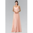 thumbnail image 1 of Women's Elizabeth K Long Pleated Cutout Dress Gl2366 Blush Pink Size 2XL, 1 of 5