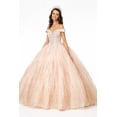 thumbnail image 1 of Women's Elizabeth K Off Shoulder Glitter Gown Gl2910 Blush Pink Size S, 1 of 4