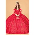 thumbnail image 1 of Women's Elizabeth K Red and Gold Quinceañera Ball Gown Gl3073 Size XS, 1 of 4