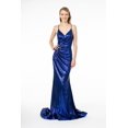 thumbnail image 1 of Women's Elizabeth K Shiny Dress Lamé Prom 2026 Gown Gl2943 Royal Blue Size M, 1 of 4
