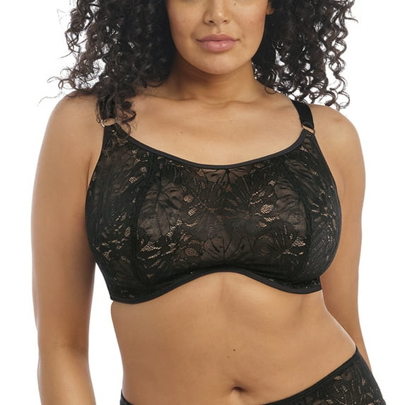 Women's Elomi Best EL0524 Kelsey Underwire Bralette (Black 36H)