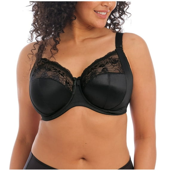 Women's Elomi Best EL4111 Morgan Underwire Banded Bra (Black 36GG)