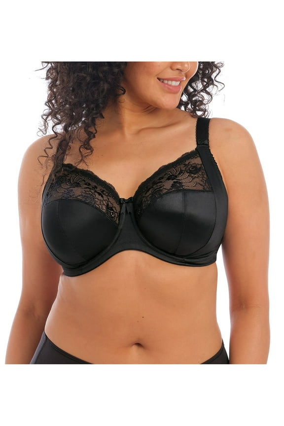 Women's Elomi Best EL4111 Morgan Underwire Banded Bra (Black 36JJ)