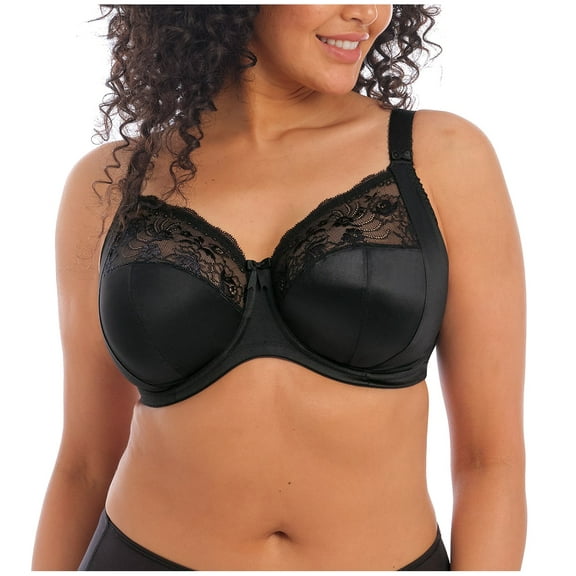 Women's Elomi Best EL4111 Morgan Underwire Banded Bra (Black 38HH)
