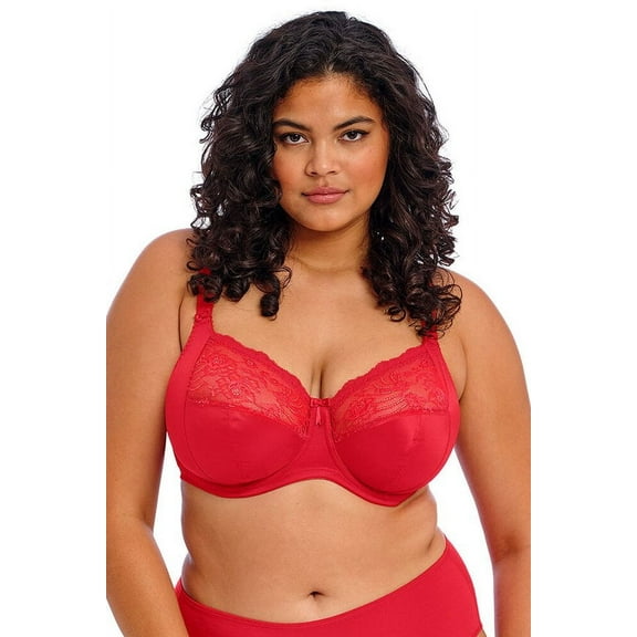 Women's Elomi Best EL4111 Morgan Underwire Banded Bra (Haute Red 44DD)