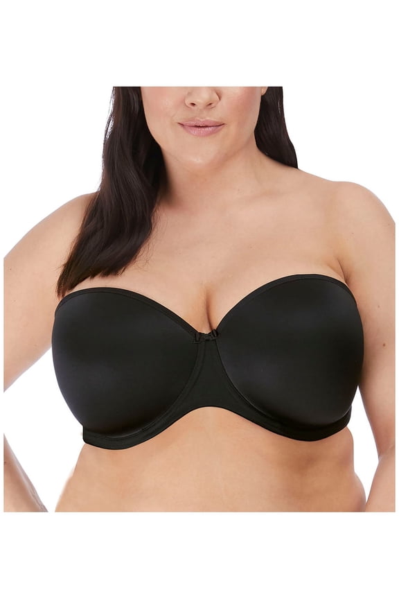 Women's Elomi Best EL4300 Smooth Underwire Moulded Convertible Strapless Bra (Black 36J)