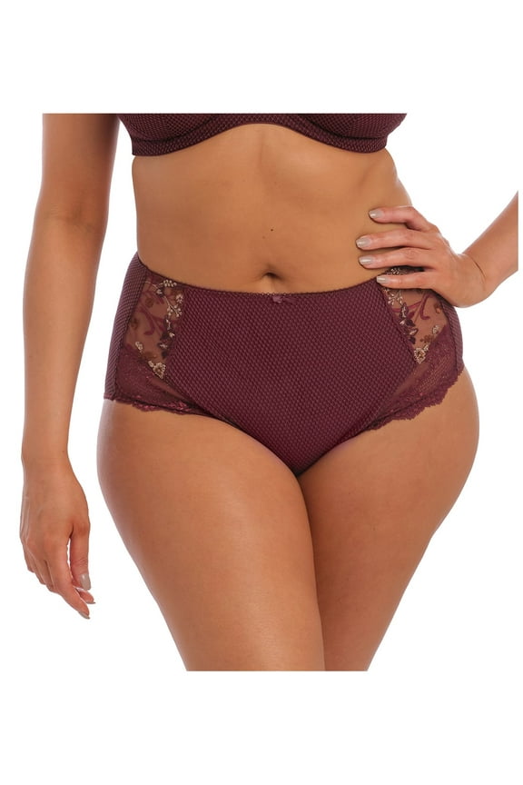 Women's Elomi Best EL4388 Charley Full Brief Panty (Aubergine 2X)