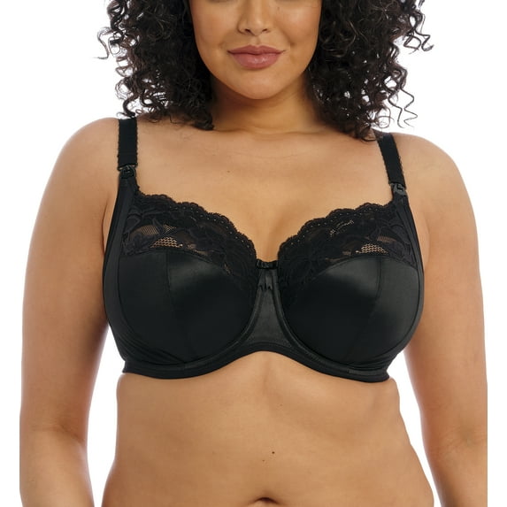 Women's Elomi Best EL4542 Molly Underwire Nursing Bra (Black 32JJ)