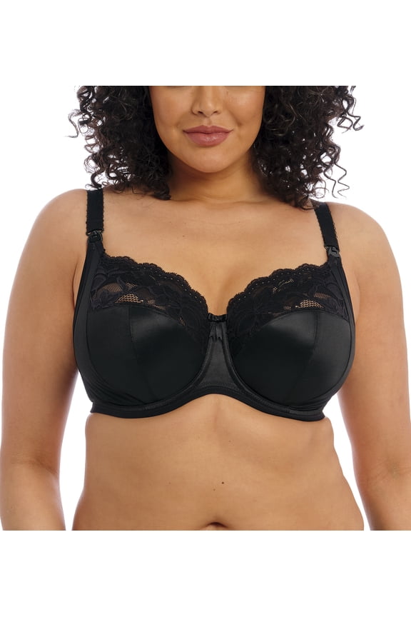 Women's Elomi Best EL4542 Molly Underwire Nursing Bra (Black 40J)