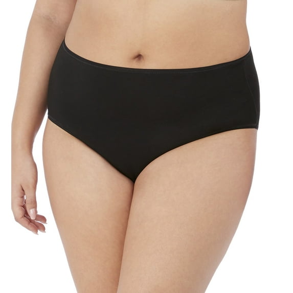 Women's Elomi Best EL4565 Smooth Full Brief Panty (Black 3X-4X)