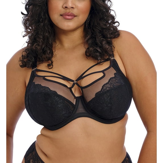 Women's Elomi Best EL8080 Brianna Underwire Plunge Bra (Black 36JJ)