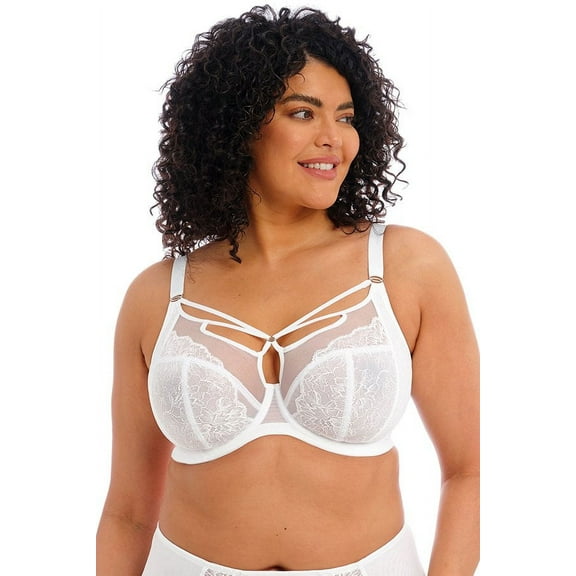 Women's Elomi Best EL8080 Brianna Underwire Plunge Bra (White 36FF)