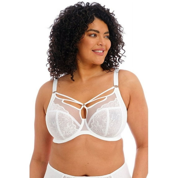 Women's Elomi Best EL8080 Brianna Underwire Plunge Bra (White 42E)