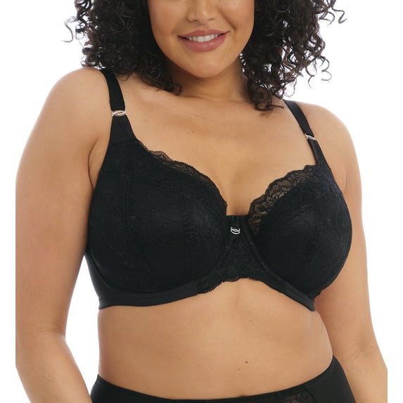 Women's Elomi Best EL8081 Brianna Underwire Padded Half Cup Bra (Black 36FF)