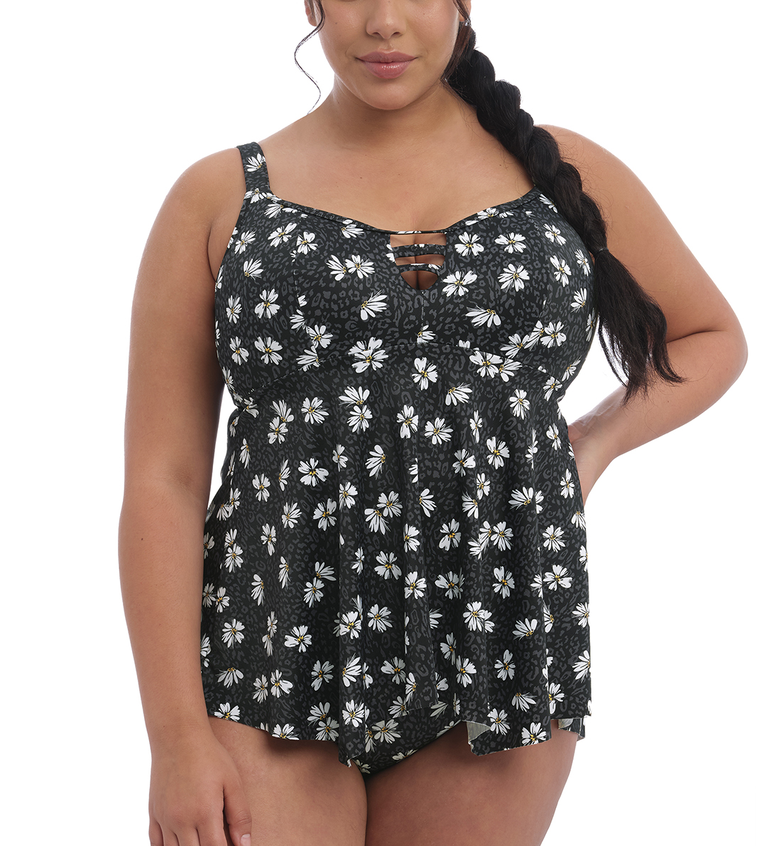 plain black tankini