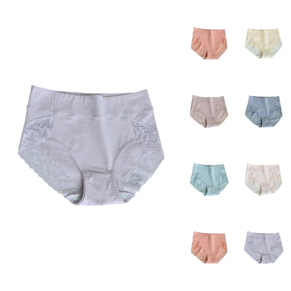 Women's Elongated Crotch Plus Size Belly Cinching High Waisted Breathable Briefs