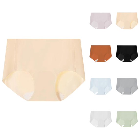 Women's Elongated Crotch Plus Size Belly Cinching High Waisted Breathable Briefs Womens Briefs