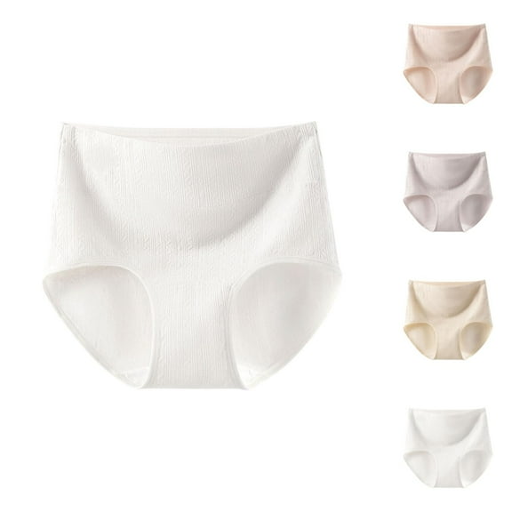 Women's Elongated Crotch Plus Size Belly Cinching High Waisted Breathable Briefs Panties Women