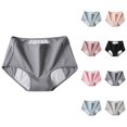 thumbnail image 1 of Women's Elongated Crotch Plus Size Belly Cinching High Waisted Breathable Briefs Ladies Underwear, 1 of 3