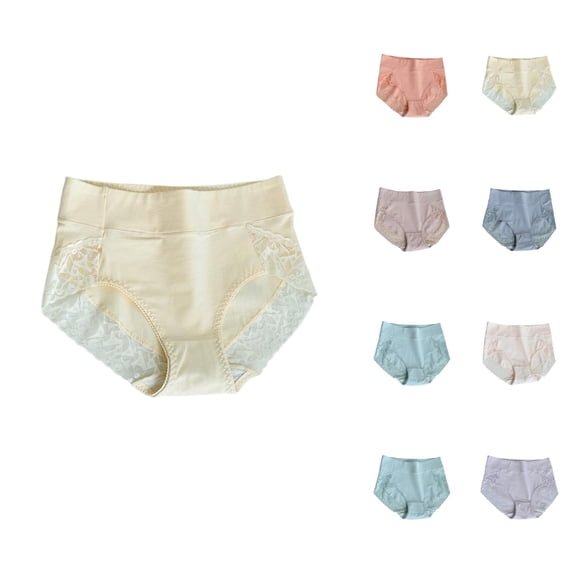 Women's Elongated Crotch Plus Size Belly Cinching High Waisted Breathable Briefs