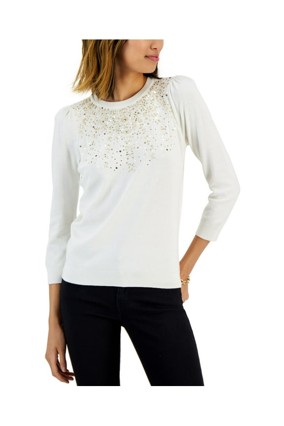 Women's Embellished Sweater Cloud XXL