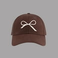 thumbnail image 1 of Women's Embroidered Bow Baseball Cap, Adjustable Foldable Small Brim Hat for Cycling, Camping and Spring Summer Fashion, Lightweight Packable Sun Protection Cap, 1 of 5