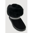 thumbnail image 1 of Women's Embroidered Detail Faux Fur Cuff Ankle Boots, 1 of 3