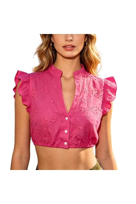Women's Embroidered Dirndl Blouse Bavarian German Beer Festival V Neck Ruffle Sleeveless Lace Oktoberfest Shirts