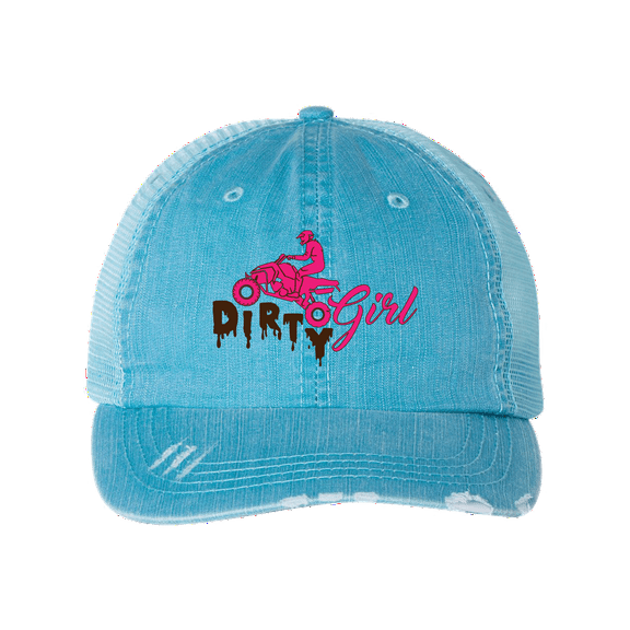 Women's Embroidered Dirty Girl Baseball Cap, Blue