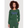 thumbnail image 1 of Women's Embroidered Graphic Fleece Lined Sweatshirt, 1 of 5