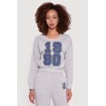 thumbnail image 1 of Women's Embroidered Graphic Fleece Lined Sweatshirt, 1 of 5