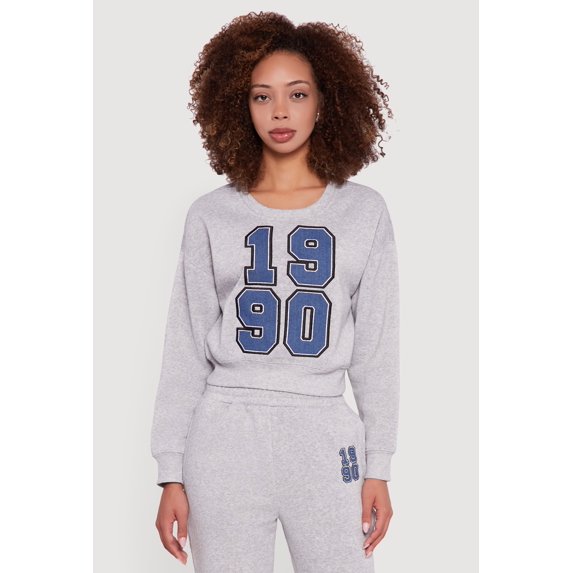 Women's Embroidered Graphic Fleece Lined Sweatshirt