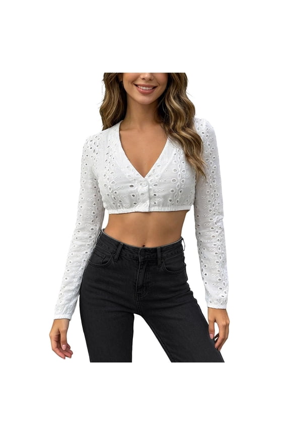 Women's Embroidered Lace Dirndl Blouse Bavarian German Beer Festival Long Sleeve V Neck Oktoberfest Shirts
