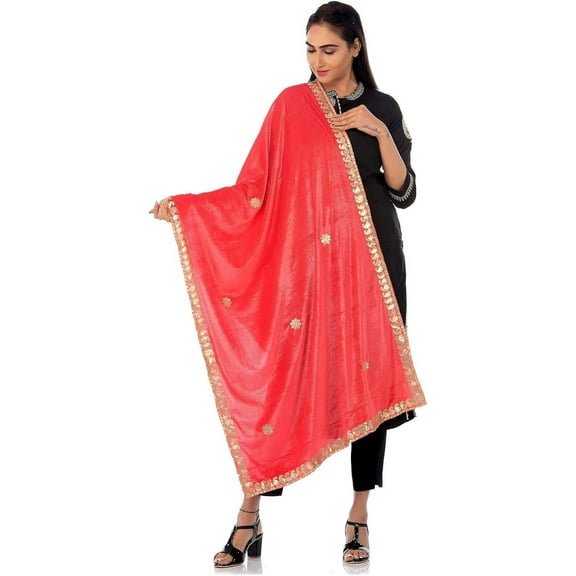 Women's Embroidered Velvet Long Scarf