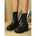 thumbnail image 1 of Women‘s Embroidered Wedge Heel Thick-soled Fashionable Ankle Boots, 1 of 6