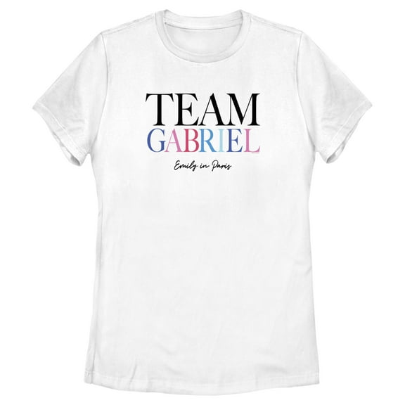 Women's Emily in Paris Team Gabriel Graphic Tee White / Gabriel X Large