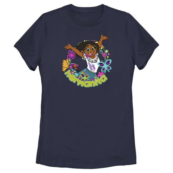 Women's Encanto Mirabel Hermanita Jump Graphic Tee Navy Blue 2X Large