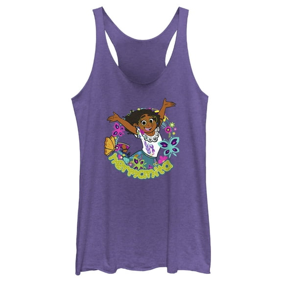 Women's Encanto Mirabel Hermanita Jump  Racerback Tank Top Purple Heather Large