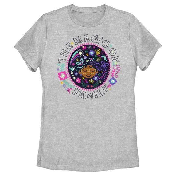 Women's Encanto Mirabel The Magic of Family Circle Graphic Tee Athletic Heather Large