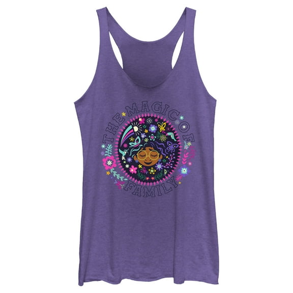 Women's Encanto Mirabel The Magic of Family Circle Racerback Tank Top Purple Heather Small