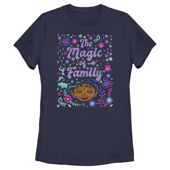 Women's Encanto Mirabel The Magic of Family Graphic Tee Navy Blue 2X Large