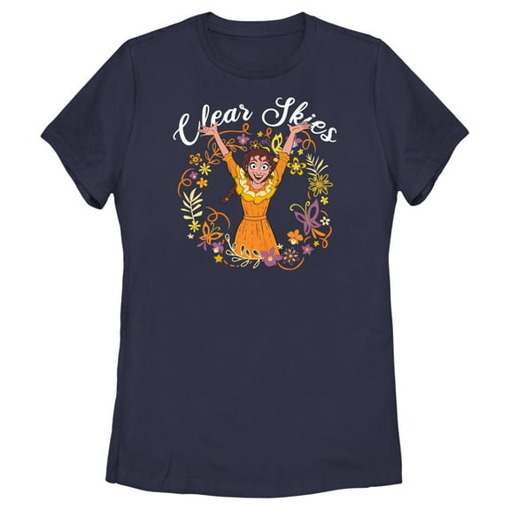Women's Encanto Pepa Clear Skies  Graphic Tee Navy Blue Medium