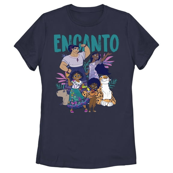Women's Encanto The Family With Magical Gifts Graphic Tee Navy Blue Small