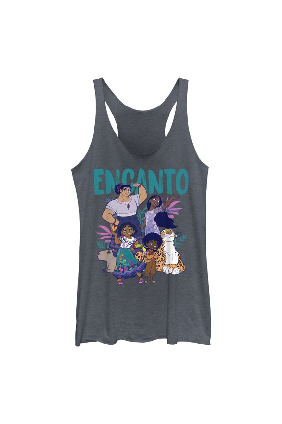 Women's Encanto The Family With Magical Gifts  Racerback Tank Top Navy Blue Heather X Large