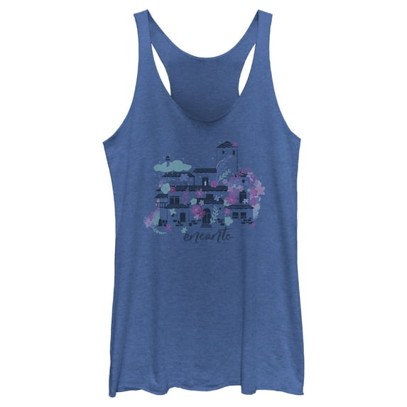 Women's Encanto The Magical Home Racerback Tank Top Royal Blue Heather Small