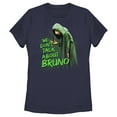 thumbnail image 1 of Women's Encanto We Don't Talk About Bruno Green Text  Graphic Tee Navy Blue Medium, 1 of 4