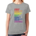 thumbnail image 1 of Women's Equality & LGBT Support Pride T-Shirt - Love is Love Quote - Gay Pride Rainbow Round Neck Shirt - X-Large Gray, 1 of 6