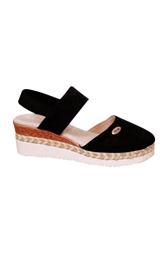 Women's Espadrille Wedge Sandals Platform Closed Toe Sandals Comfortable Slingback Casual Walking Summer Shoes