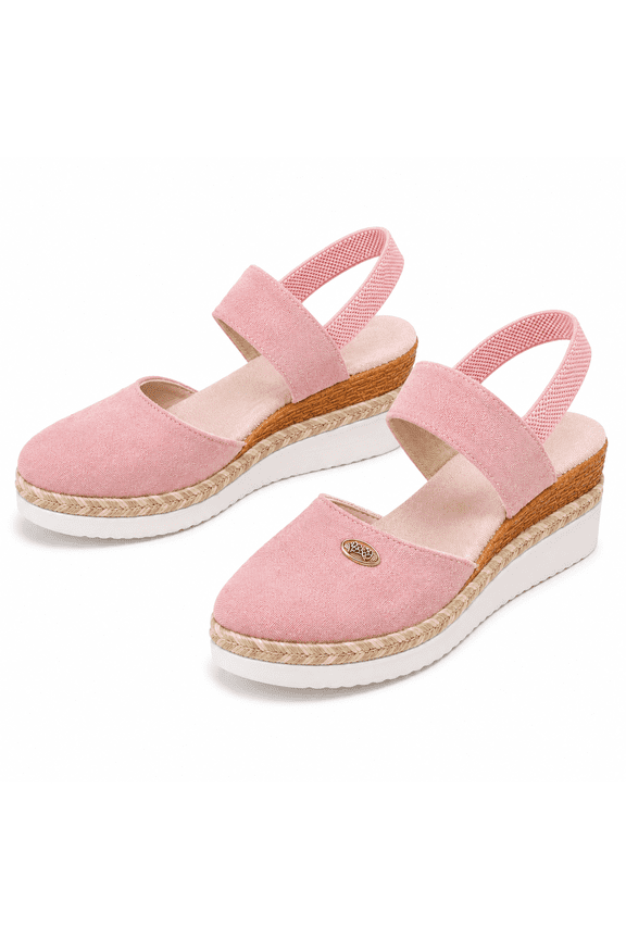 Women's Espadrille Wedge Sandals Platform Closed Toe Sandals Comfortable Slingback Casual Walking Summer Shoes